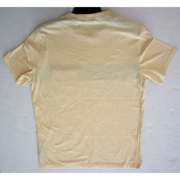 Theory Men's Sz Medium Straw Yellow Essential Bar Geometric Print T-Shirt $95 - Picture 8 of 9